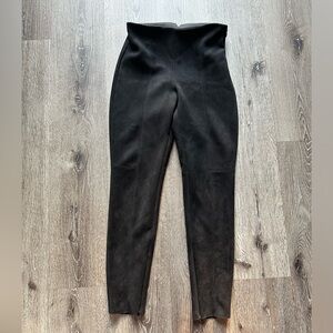 Zara basic black suede pants size S